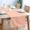 Encasa XO Table Runner Größe 32x230 cm | Baumwoll -Leinwand Stoff | Powder Pink Solid Color | Waschbarer und dauerhaft