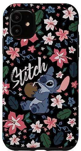 iPhone 11 Disney Lilo & Stitch Tropical Floral Stitch Case