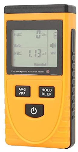 KATSU Digitale Elektromagnetisch Strahlung Detektor, 2-in-1-Handheld LCD Display EMF Detektor Dosimeter Tester Zähler zum Testen von elektrischer und magnetischer Feldstrahlung
