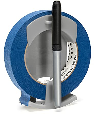Kitchen Stickin'® Tejpdispenser, väggmonterat tejp- och etikettsystem, enkel enhandshantering, prisvärd märkning för kök, garage, kontor, restauranger, måltidsförberedelse och hemorganisation