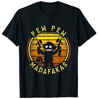 Pew Pew Madafakas Affe Paintball Markierer Paintballspieler T-Shirt