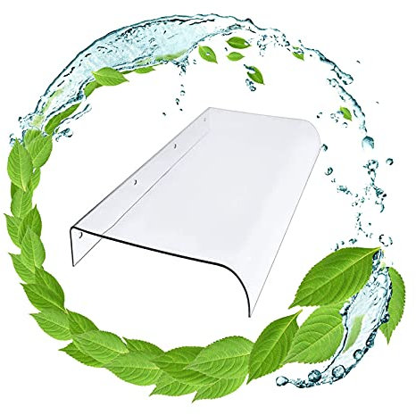 Refue Polycarbonate Door Canopy Window Awning Light weight Transparent Patio Roof rain Protection Outdoor Front Door Cover (Color : Facade, Size : 40x120cm/16x47in)