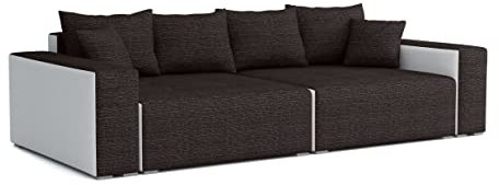 FEDVE Rio Couch Big Sofa mit Schlaffunktion | 300x140 cm | Modernes, ausziehbares Sofa im LOFT-Stil | Praktische Bettkästen| Perfekt für Wohnzimmer und Schlafzimmer