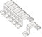 sourcing map 6 Stück U Förmige Verbinder Halterung 28 x 32mm 304 Edelstahl für Tür Geschlossene Stangenhalter Strebenkanal
