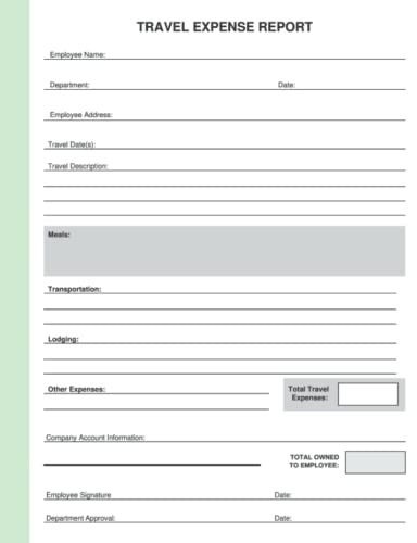 Travel Expense Report: A Record Book To Keep Track Of Business Trip Expenditures