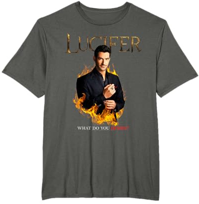 Lucifer T-Shirt: Herren, Unisex, Schwarz, Kurzarm, Klein, Klassisches Unisex-T-Shirt, Lucifer TV Series