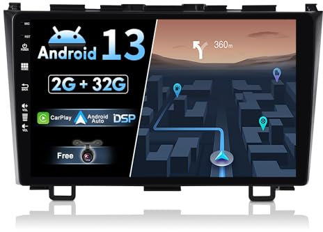 JOYX Android 13 Car Radio Suitable for Honda CRV (20072011) [2G + 32G] Builtin CarplayAndroid Car Reversing Camera Free 9 Inch 2 Din Supports Steering Wheel Control 4G WiFi BT DAB Fast