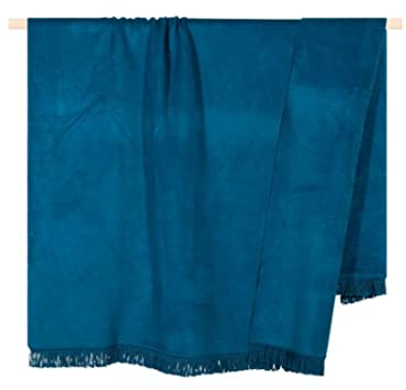 PAD - Decke, Kuscheldecke - Sydney - 60% Baumwolle, 40% Polyacryl - Farbe: Petrol/Blau - 150 x 200 cm