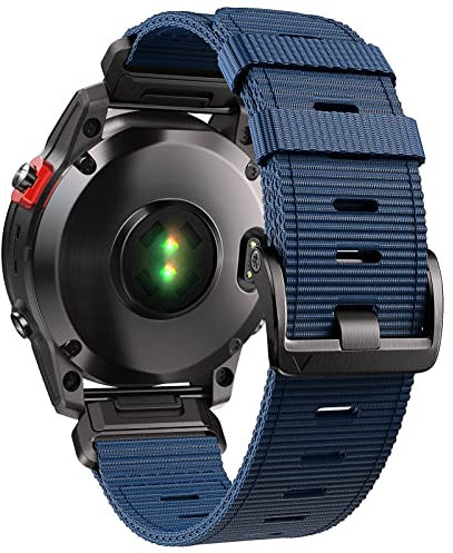 ANBEST Nylon Armband für Garmin Fenix 6 Pro/7 Pro/Epix 2 Armband, 22mm Quick Fit Ersatzarmband für Fenix 6/Fenix 7/Fenix 5/EPIX Pro 47mm/Forerunner 955/945/935/965/745 Armbänder
