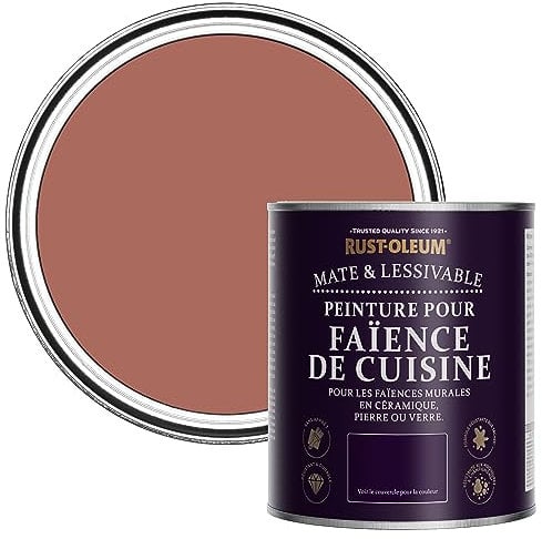 Rust-Oleum Wasserabweisender Küchenfliesenlack in mattem Finish -Lachsrosa 750ml