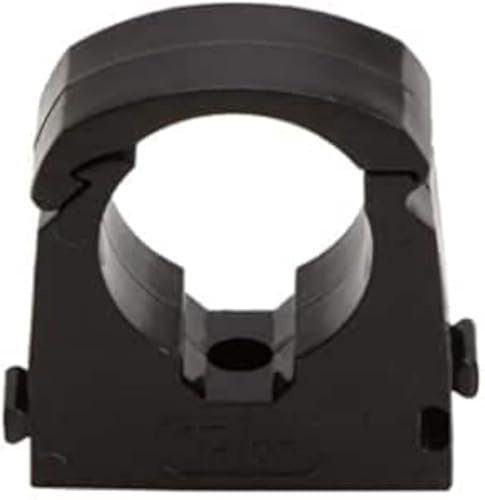 ROHANS Single 15mm HINGED Pipe Clips TS15 for PIPEWORK Black, White, Red, Yellow, Blue, Pack of 5, 10, 15, 20, 50, 100 (5, Black)