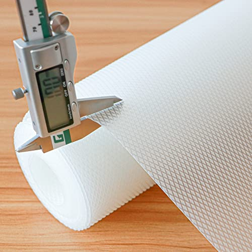 Hersvin 50cmx600cm Tapis Fond de Tiroir Epaissie Antiderapant Non-adhésif, DIY Tapis de Placard Etagere Cuisine, EVA Plastique Protection pour Meuble (Transparent Gros Diamant)