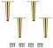 SIVIKIO Pieds de Table Pieds pour Meuble Pieds de Meubles de Cône 4 PCS Pieds d'Armoire en Acier Inoxydable Vertical avec Base Silencieuse