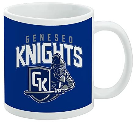 Taza de café de cerámica con logotipo de la Universidad Estatal de Nueva York en Geneseo, tazas de regalo novedosas para café, té y bebidas calientes, 11 onzas, color blanco