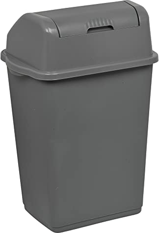 URBNLIVING 50L Kitchen Plastic Space Saving Recycling Waste Garbage Bin With Swing Top Lid