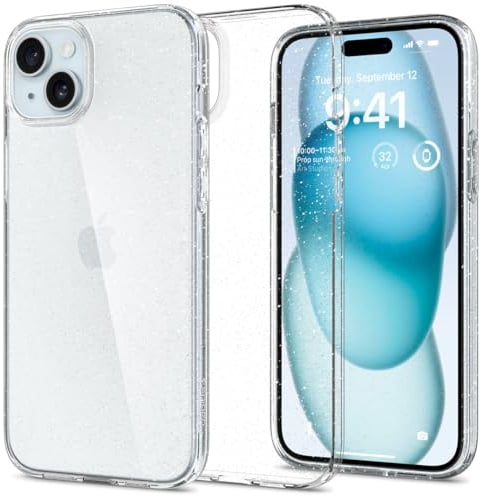 Spigen Liquid Crystal Glitter Case Compatible with iPhone 15 - Crystal Quartz