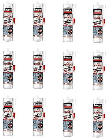 Rubson Fugendicht Silikon von Henkel - Fugenfüller und Dichtstoff für eine effektive Abdichtung von Fugen im Innen- und Außenbereich, silikonspritze, Weiß 12x 280ml