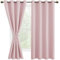 DWCN Blickdichte Vorhänge Verdunkelungsgardinen mit Ösen 2 Stücke Thermogardine für Wohnzimmer, Schlafzimmer, Blush Rosa, 200x140cm(HxB)