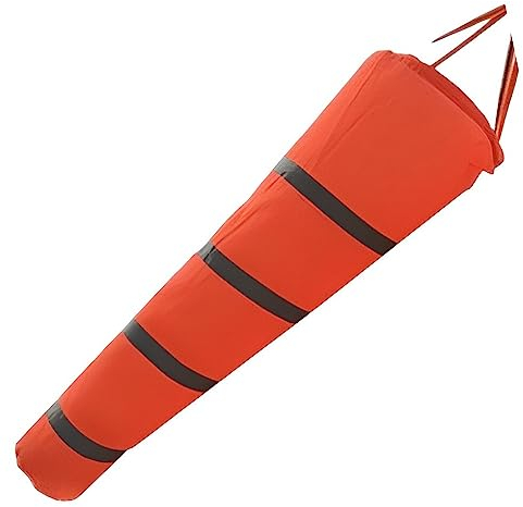 IOIUSKKU 80 cm Windsack Tasche Stop Windmessung Windsack wasserdichte Wetterfahne Windüberwachung Spielzeug Leuchtende Windrebe, Rot, 0.8 m