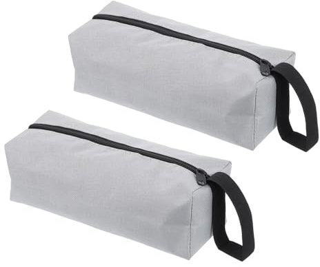 PATIKIL 10 Zipper Tool Pouch, 2 Pack Multipurpose Tool Bag Waterproof Tote Bag Storage Organizer for Screwdrivers Pliers, Grey