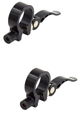 BESPORTBLE 2pcs Aluminum Alloy Bike Seatpost Clamp Quick Release Seatpost Clamp for Road Bike Easy Install Use