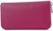 modamoda de SILBER-P02 Damen Leder Geldbörse Portemonnaie lang Handmade in Italy, Farbe:Pink