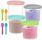 4er-Pack Creami Containern für Ninja Creami Eismaschine, Creami Tubs für NC301 NC300 NC299AMZ Eismaschine, Creami Zubehör Kompatibel mit Ninja creami Ice Cream Maker, BPA-frei, spülmaschinenfest