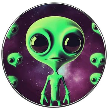 Starke Kühlschrankmagnete, grüner Alien-magnetischer Kühlschrank-Aufkleber, magnetische Dekorationen für Schrank, Spülmaschine und Spind