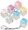 6pcs Keyboard Fidget Toy, Clicky & Silent Fidget Keyboard Keychain Multicolored Mechanical Keyboard Fidget Funny Button Fidget Toy Keyring Fidget Clicker for Decompression Decoration