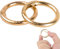 DAJISI 2 Stück Karabiner Rund, Schlüsselanhänger Gold 1 Inch/25 MM Schlüsselring Groß Abzugsfeder Schlüsselringe Gold DIY Zubehör für Schlüsselanhänger Tasche Handtasche