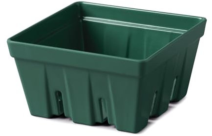 Zeal Fridge Storage Box for Fruits and Berries, Melamine Kitchen Storage Container – Wash and Serve Berry Colander Box, 12cm (Forest Green)