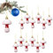 HERZONE 12pcs Weihnachtsbaumanhänger Fliegenpilze Pilze zum Aufhängen Pilz Glückspilz Anhänger Herbst Deko Weihnachtsbaumschmuck (rot(Pilze))
