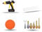 MZZYG Hot Glue Gun 100W Cordless Lithium Battery Hot Melt Glue Gun With Digital Display Replaceable Nozzle Use 11mm Glue Stick Wireless Tools(SET-1)