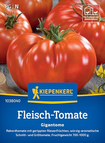 Kiepenkerl Fleisch-Tomatensamen Gigantomo 1038040 - Riesenfrüchte - Fruchtgewicht 700-1000g - Gemüsesamen, Samen Gemüse, Gemüsepflanzen, Saatgut