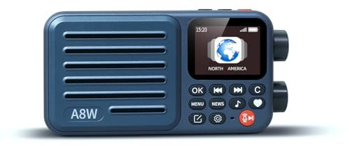 Choyong A8W Internet Radio Portable Smart Receiver WIFI/4G Global Version Radio Speaker with FM,TF Card,All World Radios,for Home with WiFi,Digital Radio,choyoung Navy Blue