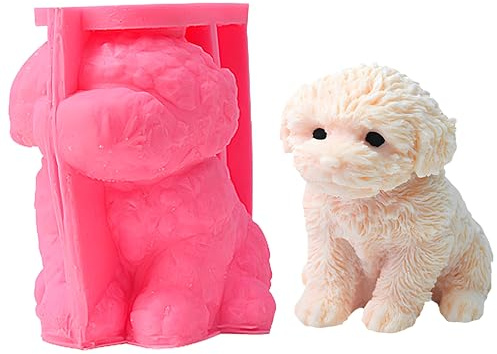 Silikonform, 3D Hund Silikonform für Resin, Hund Kerze Seife Form, Siegel Harz Form Handwerk Epoxidharz Gießen Formen für DIY Seife, Backen Desserts, Pudding