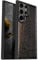 Carveit Natürlich Holz Handyhülle für Samsung S25 Ultra hulle [Einzigartiges Design Cover] Stoßstange Case Kompatibel mit Galaxy S25 Ultra Hülle（Dunklesholz-Der Kompass vor Kanagawa Waves）