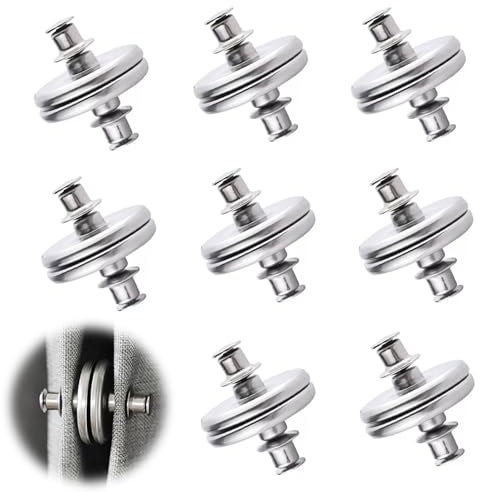 Magnetische Vorhangknöpfe,16 PCS Rostfrei Vorhang Magnet Vorhang Magnetknopf Duschvorhang Magnet Vorhang Magnete Gardinen Zubehör für Schlafzimmer Wohnzimmer Esszimmer Badezimmer Küche Büro