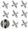 Magnetische Vorhangknöpfe,16 PCS Rostfrei Vorhang Magnet Vorhang Magnetknopf Duschvorhang Magnet Vorhang Magnete Gardinen Zubehör für Schlafzimmer Wohnzimmer Esszimmer Badezimmer Küche Büro