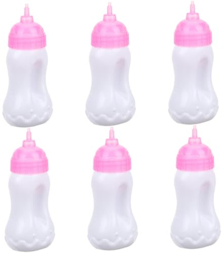 ibasenice 6St Nuckelflasche kinderflaschen Chilli Bottles Rollenspielzeug schnapsflaschen Kid Toys Babyflaschen Puppe Stubenwagen Miniatur-Babypuppenflaschen Mini-Milchflaschen Sport