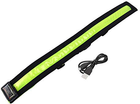 Osmond GrüNer Leucht GüRtel Warn GüRtel für Fahrten Reflektierender Gitter GüRtel USB REIT GüRtel