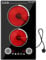 30cm Plug-In 2-Zone Ceramic Hob - Infrared Cooker with Knob Controls, Timer, 9 Power Levels, Child Lock, Residual Heat Indicator, 2800W | Energy-Efficient, Safe for Families, Easy Clean Surface