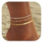 MOGASA 3 Pièces Bracelet de Cheville Femme | Chaine de Cheville Acier Inoxydable Doré & Argent | Chevillère Bijoux Femme Hypoallergénique | Ensemble Élégant de Bracelets de Cheville | Cadeau Parfait