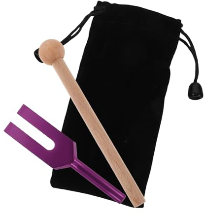 Toyvian Stimmgabel Klangstimmgabel mit Holzhammer Frequenz für Violine Gitarre und Klavier für Musikinstrumente und Klangtherapie