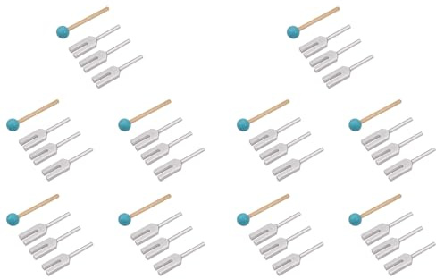 Uikdjgu 40Pcs Aluminum Alloy Angel Crystal Tuning Fork 4096Hz/4160Hz/4225Hz Tuning Fork