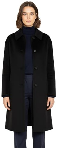 RICANO Damen Wollmantel „Amalia“ – Handgefertigter Double Faced Wool Mantel mit Hemdkragen & abnehmbarem Dauneneinsatz