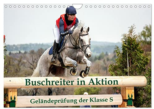 Buschreiter in Aktion (Wandkalender 2026 DIN A4 quer), CALVENDO Monatskalender: Reiter mit ihren Pferden in der Geländeprüfung einer Vielseitigkeit. (CALVENDO Sport)