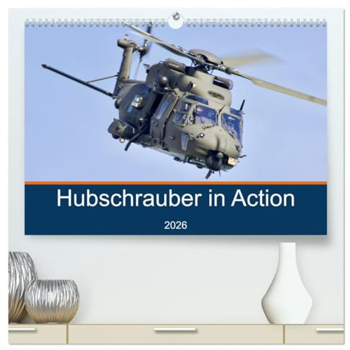 Hubschrauber in Action (hochwertiger Premium Wandkalender 2026 DIN A2 quer), Kunstdruck in Hochglanz: 12 faszinierende Hubschrauber (CALVENDO Technologie)