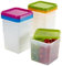 lakeland 10 Stack a Boxes Food Storage Containers 1.2L – Colourful Lids Long-Lasting Nest When Empty