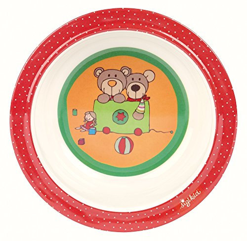 Sigikid Wild and Berry Bears Schüssel aus Melamin (15,5 x 15,5 x 4,5 cm)